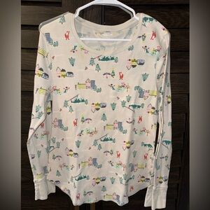 Old Navy  Holiday Print Thermal Long Sleeve